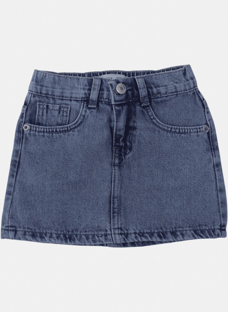 Girls Cotton Denim Skirt – Light Blue – L.Jeans