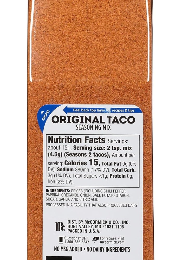 McCORMICK خلطة توابل تاكو الأصلية من مكورميك، 24 أونصة - مزيج توابل مكسيكي أصيل - Image 2
