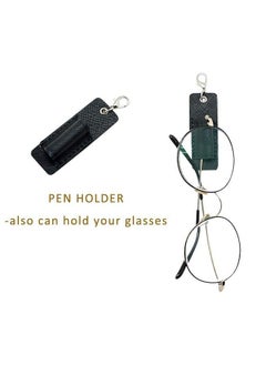 boshiho Genuine Leather Pen Holder 2 Pack Boshiho Pen Pencil Holders For Badge Holder Or Neck Lanyard (Black 1)  - Image 5