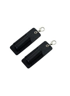 boshiho Genuine Leather Pen Holder 2 Pack Boshiho Pen Pencil Holders For Badge Holder Or Neck Lanyard (Black 1)  - Image 2