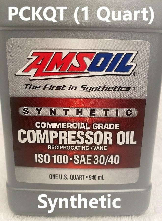 AMSOIL 1 Quart Amsoil Synthetic Commercial Grade Air Compressor Oil ISO-100 - Image 1