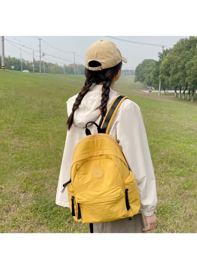 MOOD Miaodi Qing 580g Large Capacity Stylish Yellow Backpack Casual Travel Hiking Work Laptop Mommy Bag - Image 1