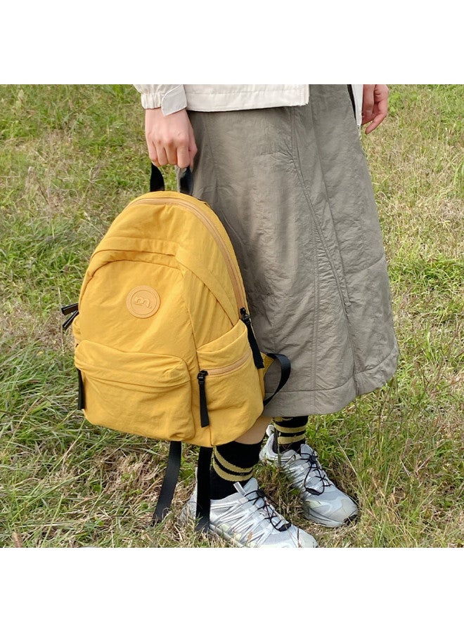 MOOD Miaodi Qing 580g Large Capacity Stylish Yellow Backpack Casual Travel Hiking Work Laptop Mommy Bag - Image 3