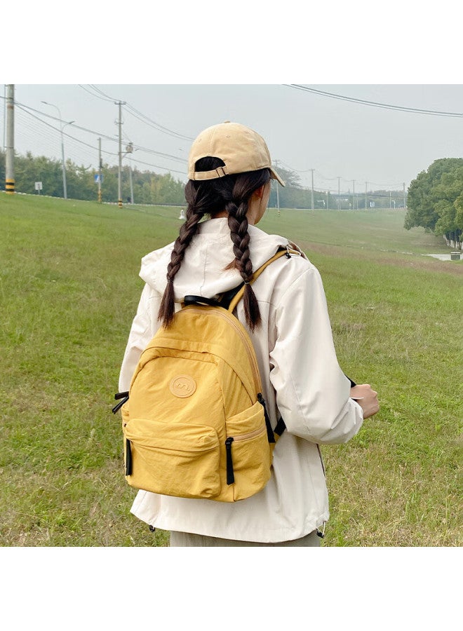 MOOD Miaodi Qing 580g Large Capacity Stylish Yellow Backpack Casual Travel Hiking Work Laptop Mommy Bag - Image 2