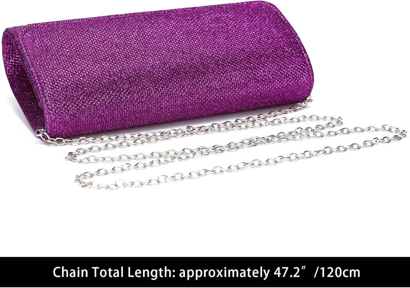 Outrip Women's Evening Bag Clutch Purse Glitter Party Wedding Handbag with Chain - Image 4