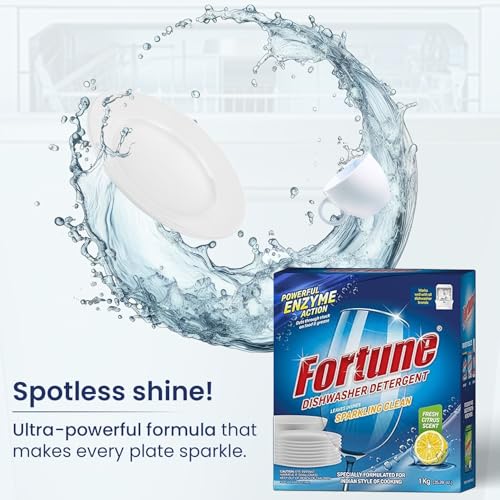 Fortune Dishwasher Detergent Powder- 1 Kg x 5 Pcs - Compatible with All Dishwasher Brands - Image 4