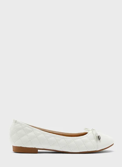 ELLA Quilted Bow Ballet Flat Shoes