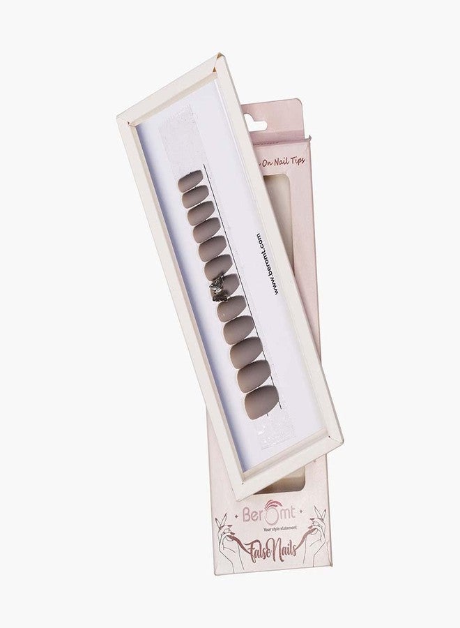 Beromt flase nails beromt butterfly charm nail set of 12 reusable UV treated gel finished press on nail with matte finish with adhesive tab inside - BFNC18BFC - Image 3