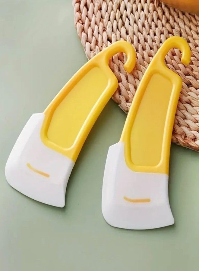 Newvent® 2Pcs Small Silicone Pan Scraper | Silicone Dish Cleaning Scraper | Reusable Dish Washing Spatula Scraper | Non-Stick Kitchen Scraper | Non-Scratch Kitchen Cleaning Scraper, Food Scraper - Image 1