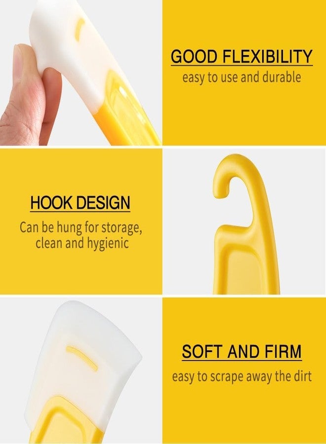 Newvent® 2Pcs Small Silicone Pan Scraper | Silicone Dish Cleaning Scraper | Reusable Dish Washing Spatula Scraper | Non-Stick Kitchen Scraper | Non-Scratch Kitchen Cleaning Scraper, Food Scraper - Image 4