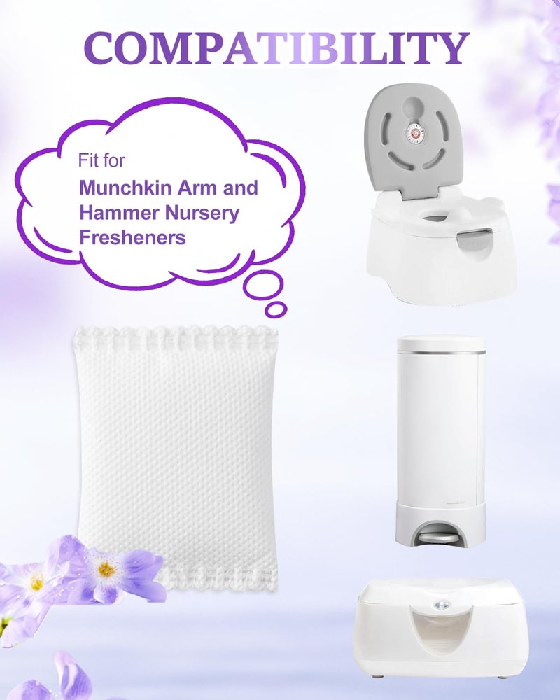 KeeTidy Diaper Pail Deodorizer Odor Absorber Compatible with Munchkin Arm and Hammer Diaper Pail, Lavender Scented Diaper Pail Odor Eliminator for Munchkin Nursery Fresheners, 24 Pack - Image 2