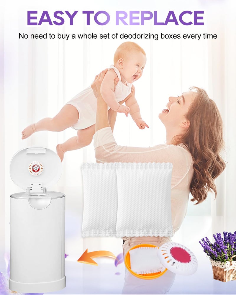 KeeTidy Diaper Pail Deodorizer Odor Absorber Compatible with Munchkin Arm and Hammer Diaper Pail, Lavender Scented Diaper Pail Odor Eliminator for Munchkin Nursery Fresheners, 24 Pack - Image 5
