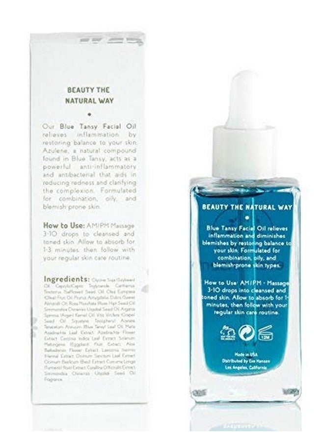 Eve Hansen - Blue Tansy Facial Oil Moisturizer Balancing Face Oil With Squalane Oil Rosehip Oil Turmeric Vitamin E Oil For Skin Nongreasy Face Moisturizer Anti Aging Oil 1.7 Oz - Image 1