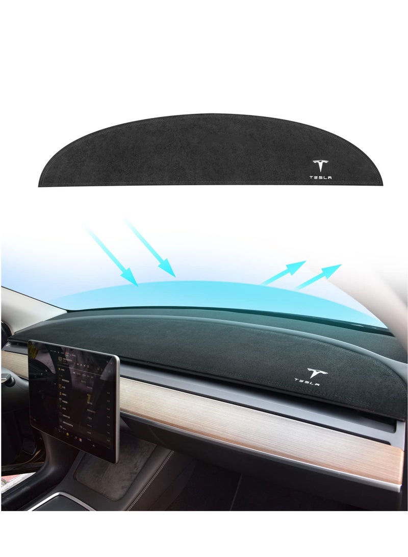 Excefore Dashboard Cover for Tesla Model 3/Y, Flannel Dashboard Pad Dash Mat for Tesla Model Y/Model 3 2017-2021/2022/2023, Dashboard Decorative, Interior Auto Accessories - Image 1