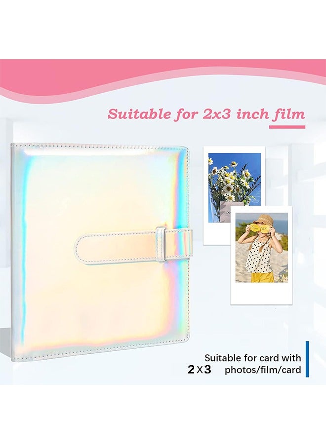 Hihonor 256 Pockets Mini Photo Album for Fujifilm Instax Mini 12 11 9 40 99 90 8 7 Evo LiPlay,Compatible with Polaroid Snap/PIC-300/Z2300 Cameras & Zip Instant Printer, Kodak 2X3 Film(Magic Silver) - Image 2