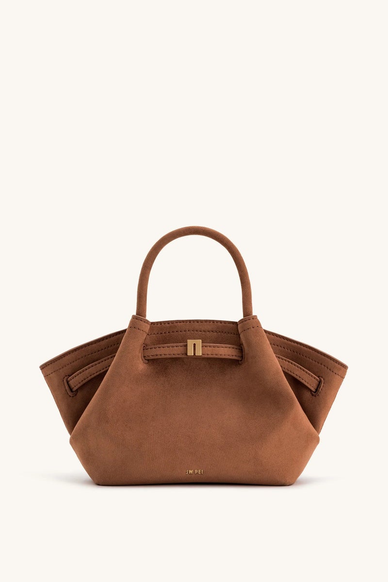 JW PEI Hana Mini Faux Suede Tote Brown - Image 2