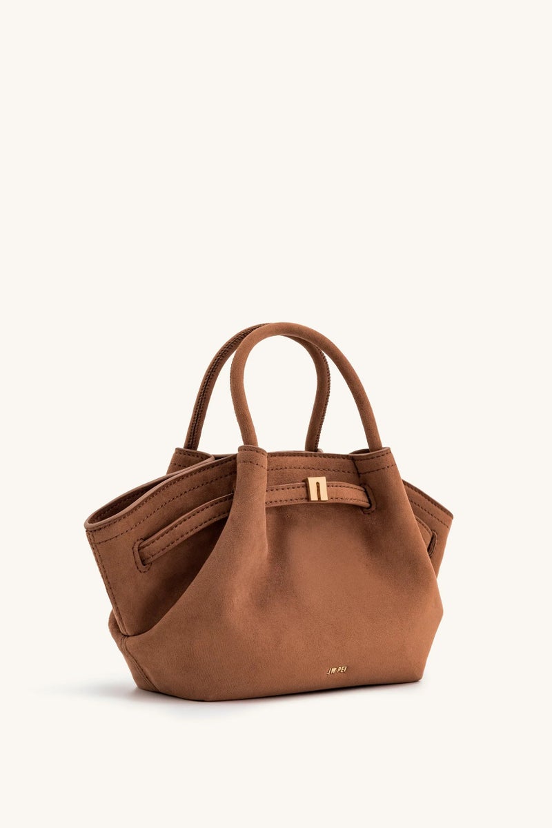 JW PEI Hana Mini Faux Suede Tote Brown - Image 3