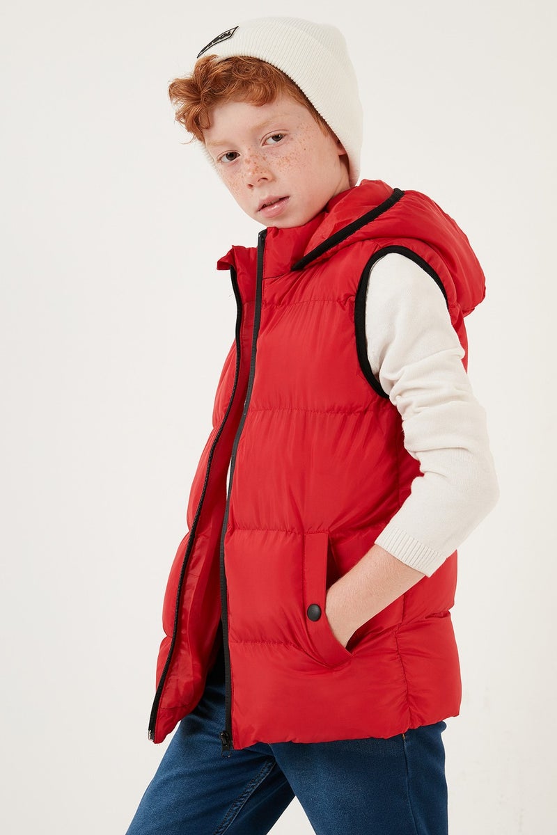 Lela Zippered Hooded Pocket Puffer Vest Unisex Children's Vest 5761983  - Image 4