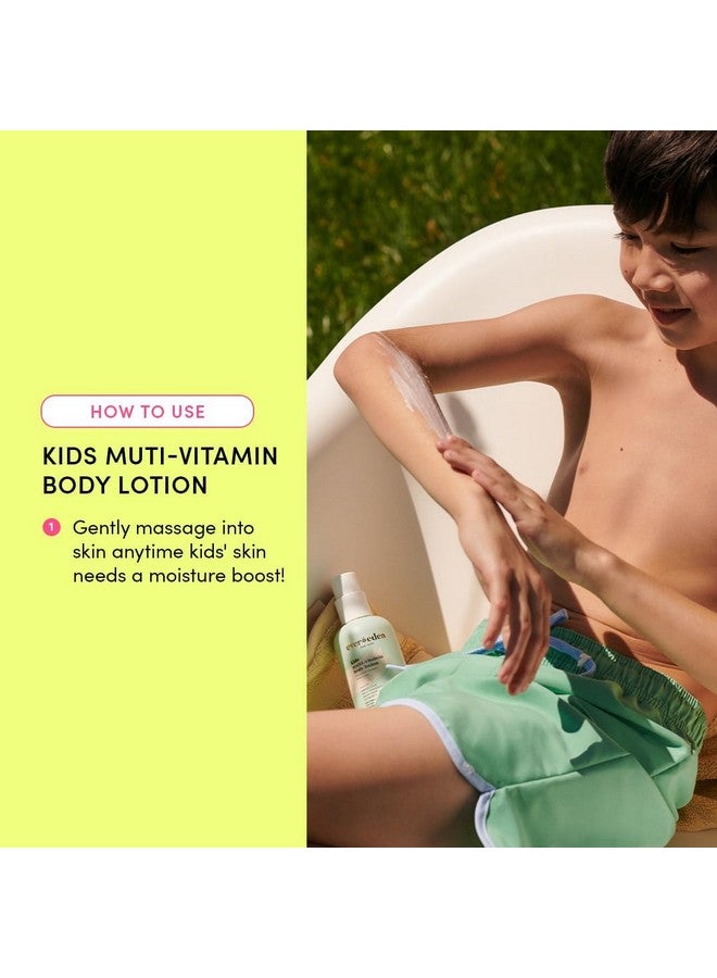 إيفردين لوشن الجسم متعدد الفيتامينات للأطفال من إيفريدن (6.7 أونصة سائلة، بنكهة الخوخ المنعش): لوشن مرطب لطيف وغير سام للأطفال | لوشن مغذي وواقي للأطفال - Image 4