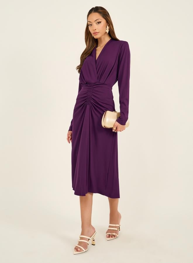Styli Gathered Jersey Dress - Image 1