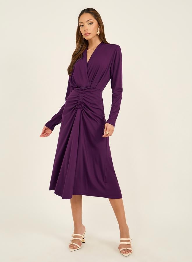 Styli Gathered Jersey Dress - Image 2