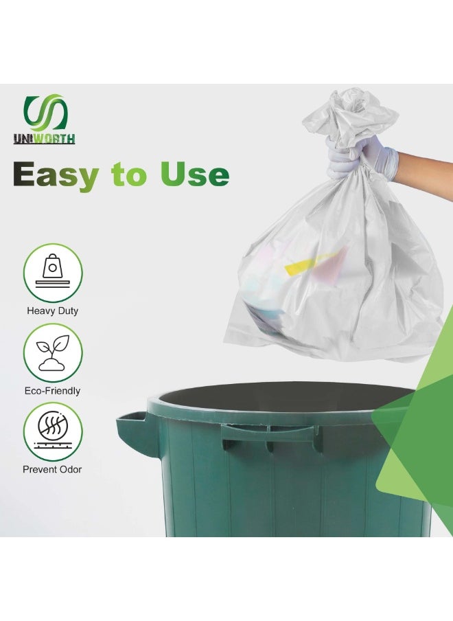 Generic UNIWORTH Trash Bags – 5 Gallon (19L), 40x50 CM, White, Strong & Leak-Proof Garbage Bags, Odor-Control, Tear-Resistant, 60 Counts for Home, Office & Commercial use.  - Image 5