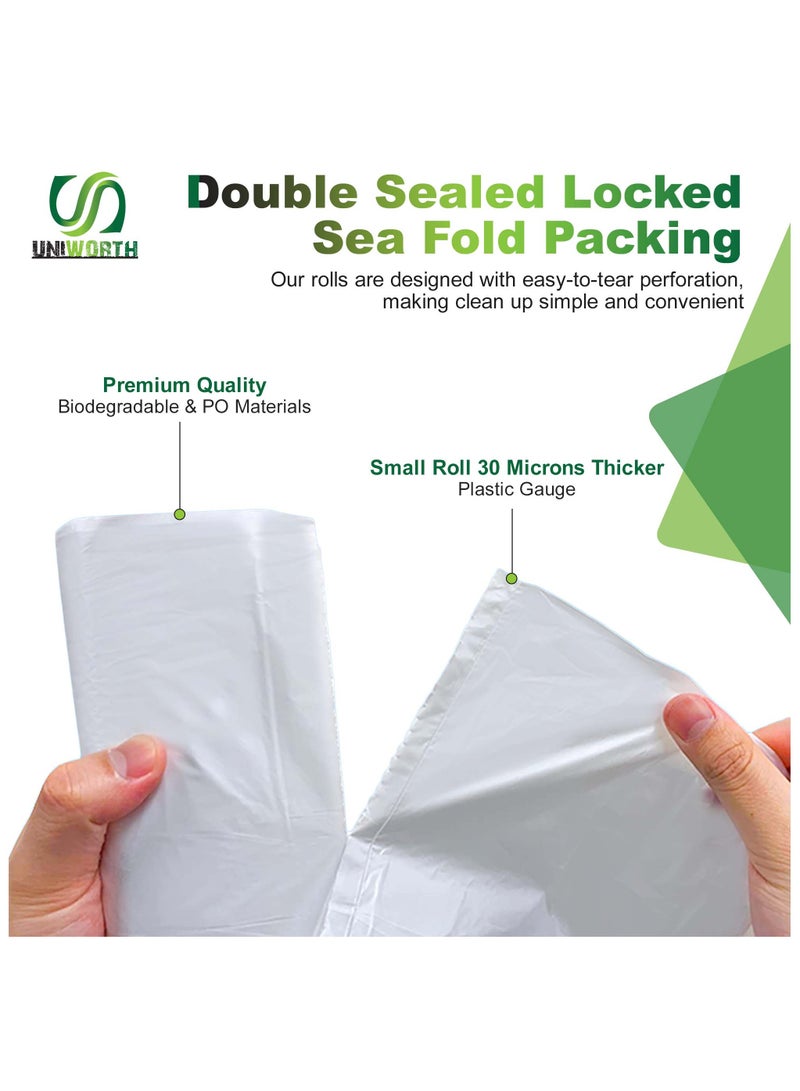 UNIWORTH Trash Bags – 5 Gallon (19L), 40x50 CM, White, Strong & Leak-Proof Garbage Bags, Odor-Control, Tear-Resistant, 60 Counts for Home, Office & Commercial use. - Image 4