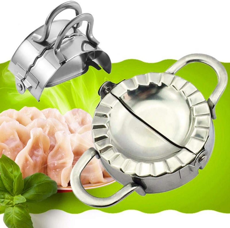AOEKBOH Dumpling Maker - Dumpling Press/Stainless Steel Empanada Press/Pie Ravioli Dumpling Wrappers Mold Kitchen Accessories (9.5cm/3.74" Large) - Image 3