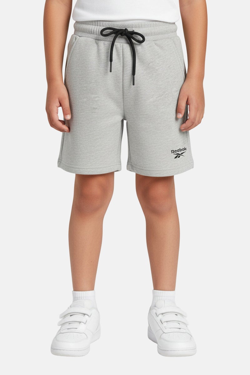 Reebok Toddlers Boy Brand Logo Outdoor Shorts, Grey - Image 1