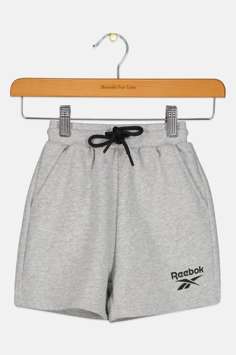 Reebok Toddlers Boy Brand Logo Outdoor Shorts, Grey - Image 2