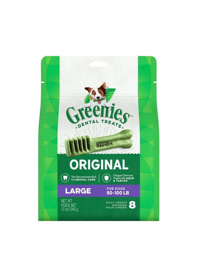 Greenies Original Large Natural Dental Care Dog Treats, 12 oz. Pouch (8 Treats) - Image 4