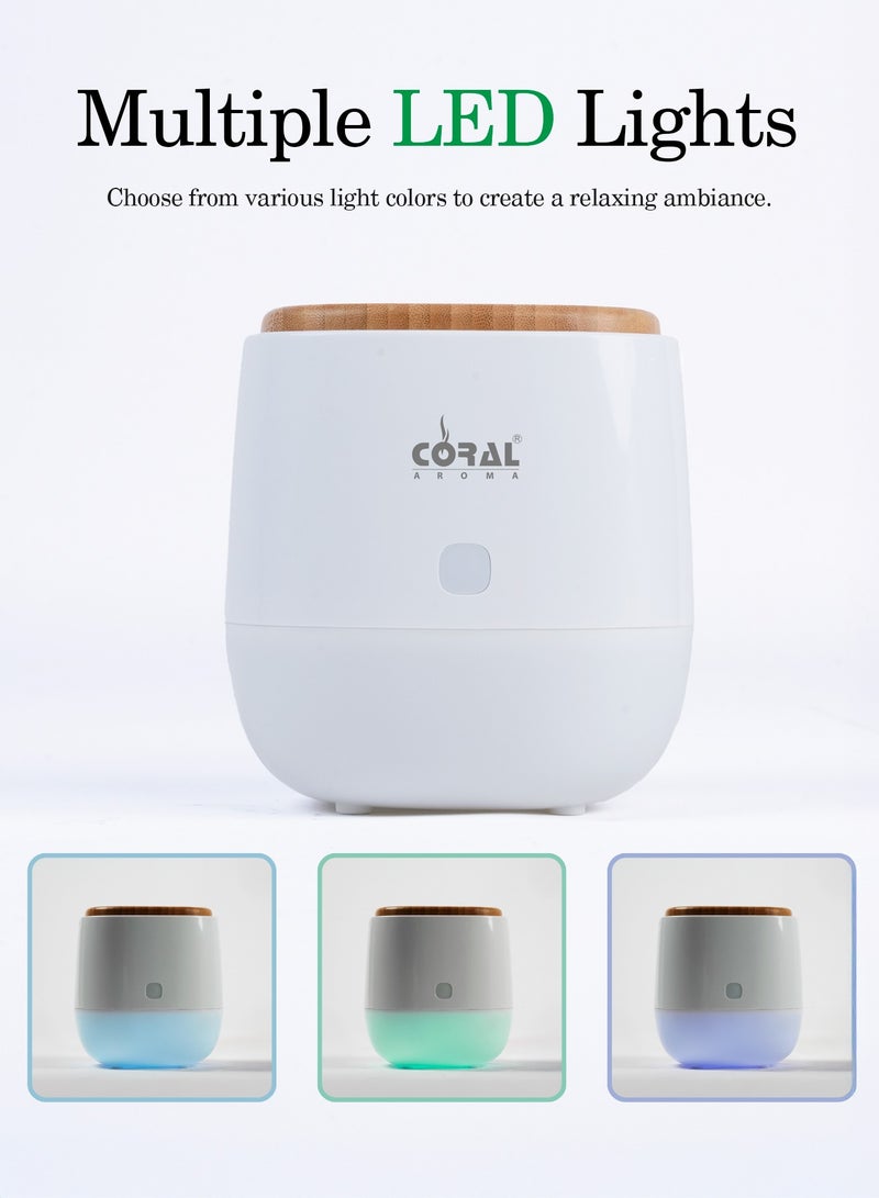 CORAL AROMA Scent Home Care Smart Diffuser | LED Lights | Bluetooth Control | USB C | Portable & Tabletop with 1 Year Warranty  - Image 3