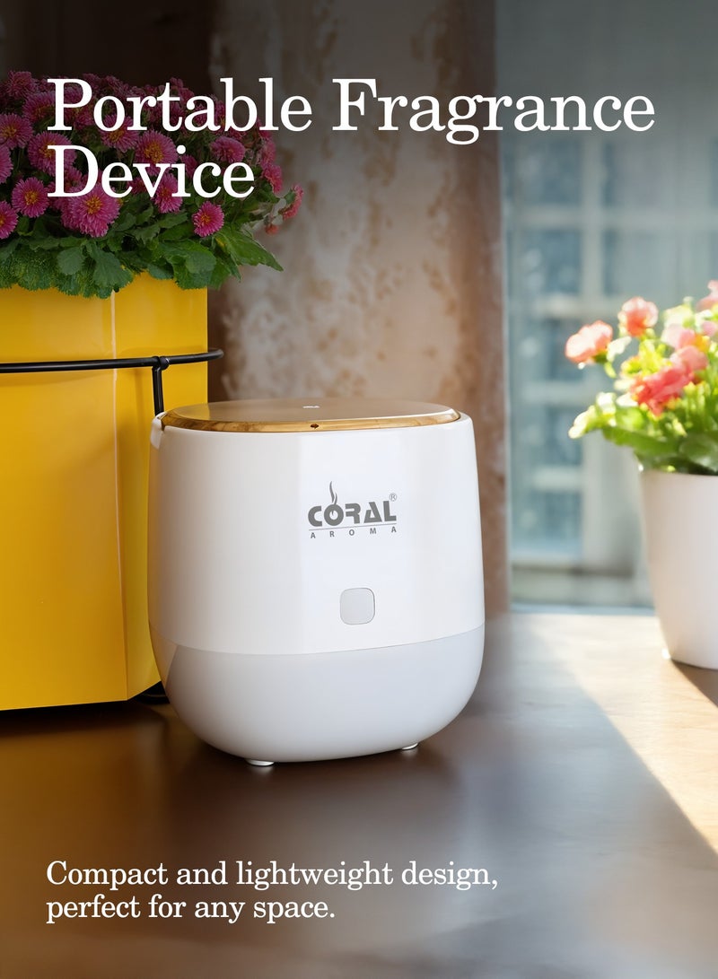 CORAL AROMA Scent Home Care Smart Diffuser | LED Lights | Bluetooth Control | USB C | Portable & Tabletop with 1 Year Warranty  - Image 5