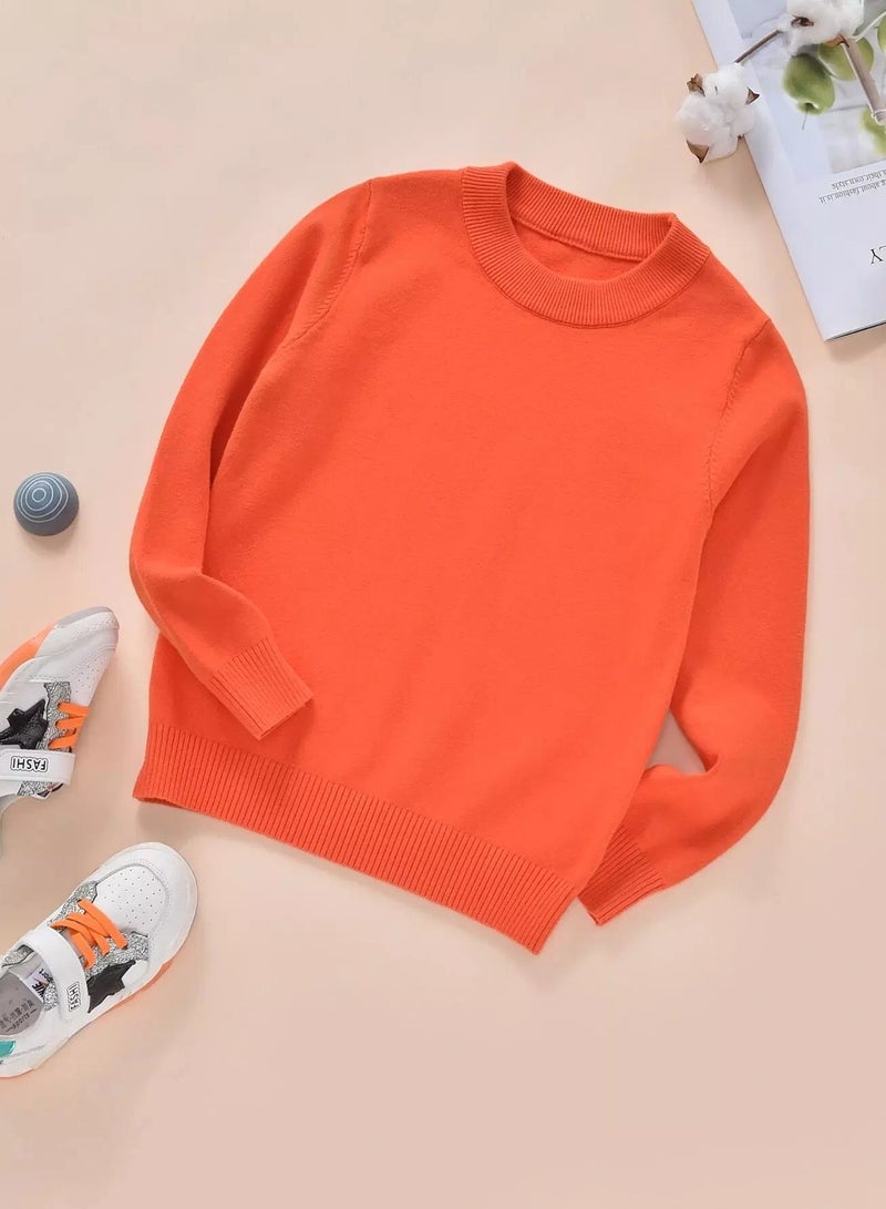 Toddler Boys Ribbed Knit Trim Solid Sweater - Image 1