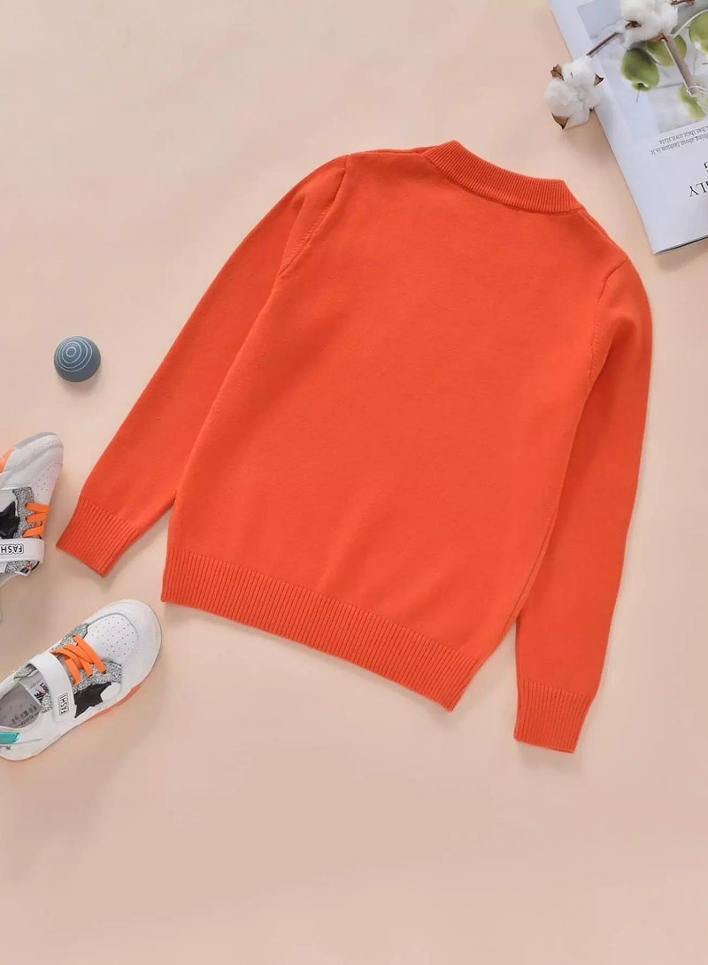 Toddler Boys Ribbed Knit Trim Solid Sweater - Image 2