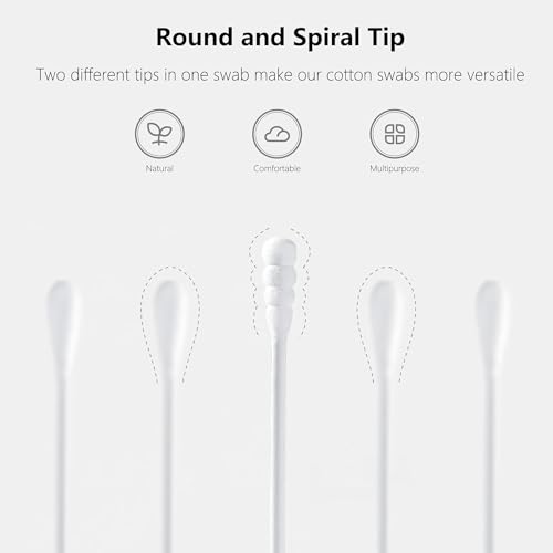 Quanzhou Chenchenchen E-Commerce Co.,Ltd 2000pcs Tiny Cotton Buds, with Round & Spiral, Suitable for Baby Ear Nose Clean,Cosmetics,Personal Hygiene - Image 2