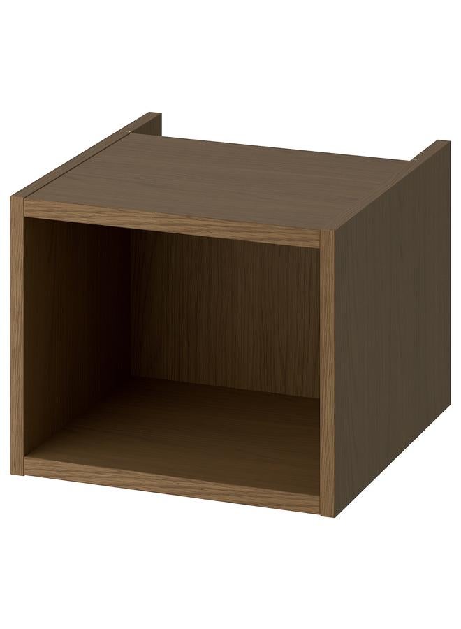 erorex Open cabinet, brown oak effect, 40x48x33 cm - Image 1