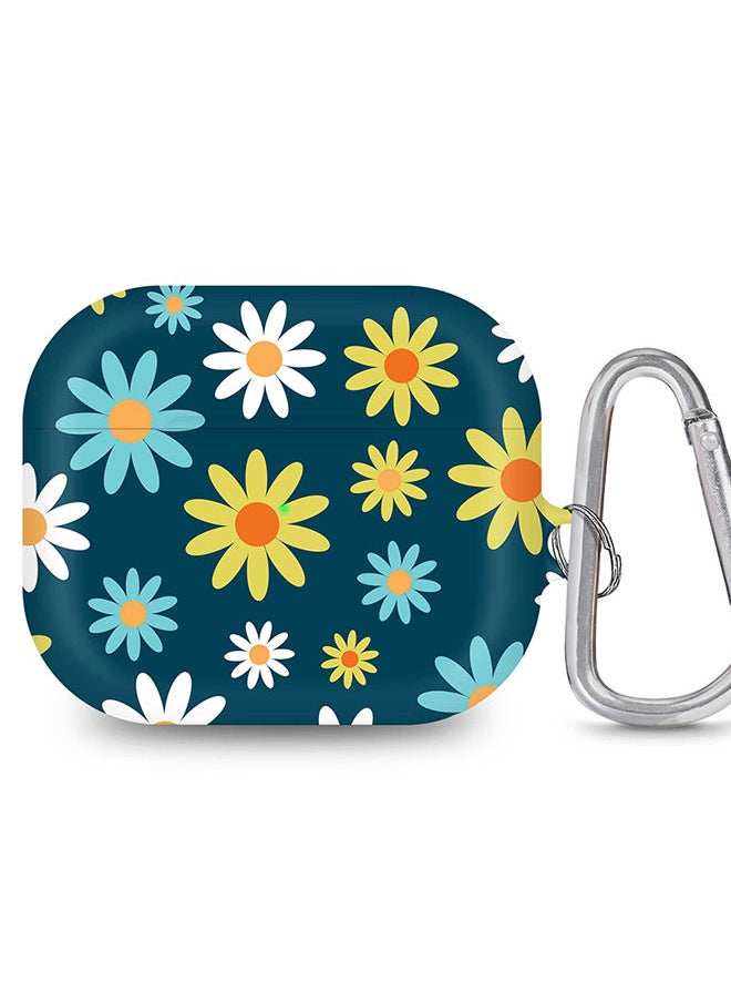 Stylizedd - StylePods Case for Airpods 3rd Gen Case With Anti-Lost Keychain - Pick A Daisy - Image 1