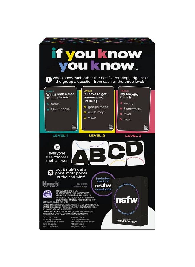 Spin Master Games إذا كنت تعلم أنك تعرف لعبة بطاقة الأسئلة Iykyk للألعاب الليلية وألعاب الحفلات للبالغين من عمر 18 عامًا فما فوق - Image 5