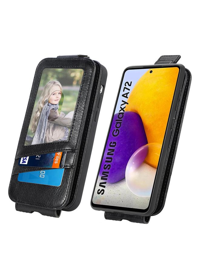 اس-توب جراب لهاتف Samsung Galaxy A72 5G / 4G بسحاب ومحفظة جلدية قابلة للطي عموديًا - Image 3
