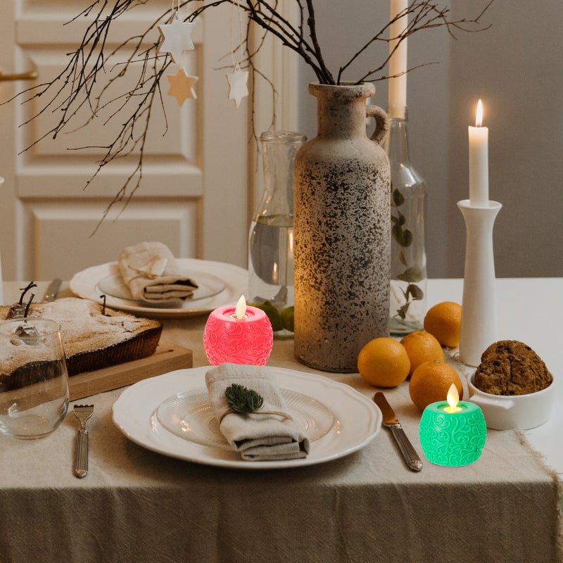 2Pcs Tea Lights Candles Electric Candles Flameless Candle Lights Candle Lamps - Image 2