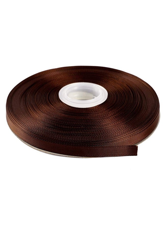 ITIsparkle 1/4" Inch Grosgrain Ribbon 50 Yards-Roll Set for Gift Wrapping Scrap Books Party Favor Hair Braids Baby Shower Decoration Cake Decoration Floral Arrangement Craft Supplies, Brown Ribbon - Image 1