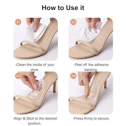Ahamo 2-Pack Silicone Arch Support Insoles for Flat Feet - Orthotic Plantar Fasciitis Relief | Dual-Density Cushioning for Men & Women (Transparent L + Light Blue L) - Image 3