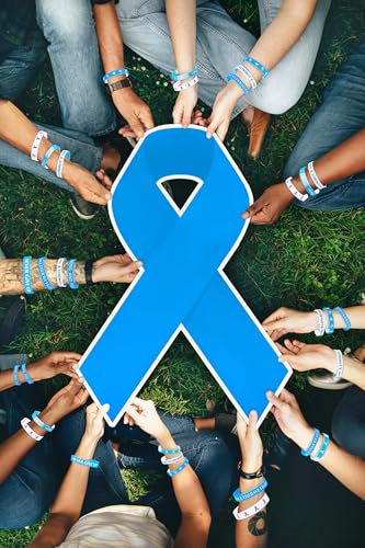 Moon Boat 144pcs Diabetes Awareness Bracelets Bulk Blue Silicone Ribbon Wristbands Gifts for Diabetes Accessories - Image 3