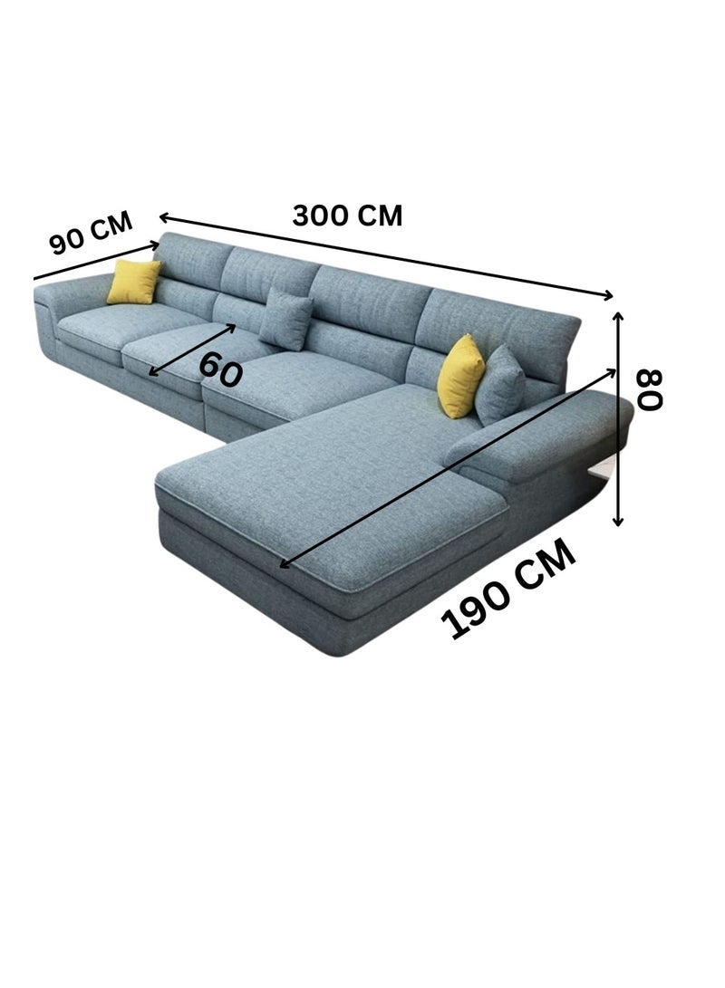 البستان طقم كنب غرفة المعيشة بستان الأخضر رمادي فاتح - Image 2