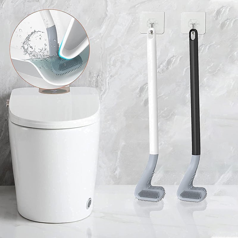 INKIES L Shape Toilet Brush Golf Head Cleaner Flexible Silicone Brush for Quick Cleaning of Home, Kitchen, Bathroom, Toilet, Wash Basin Daily use. - Image 1