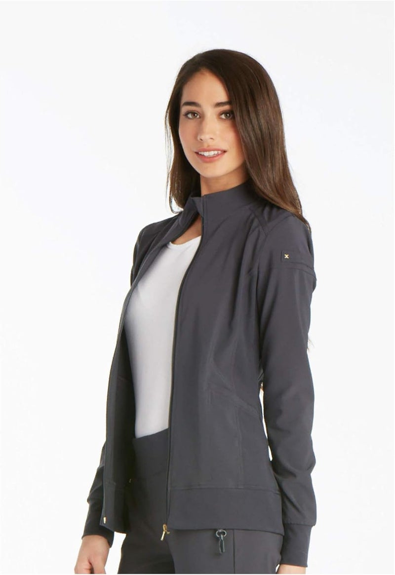 Cherokee iFlex Women's Warm Up Scrubs Jacket with Zip Front - CK303 - Image 4