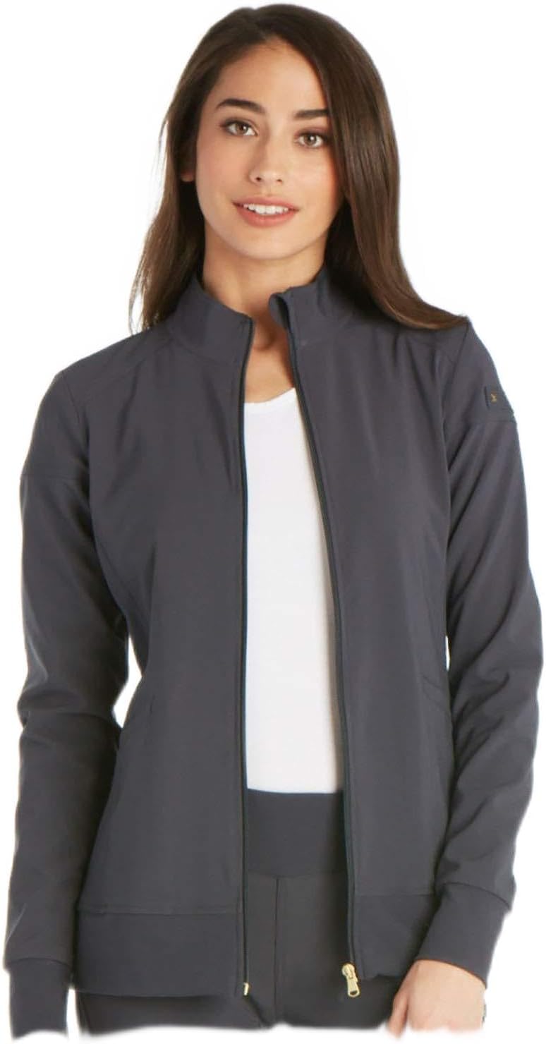 Cherokee iFlex Women's Warm Up Scrubs Jacket with Zip Front - CK303 - Image 1