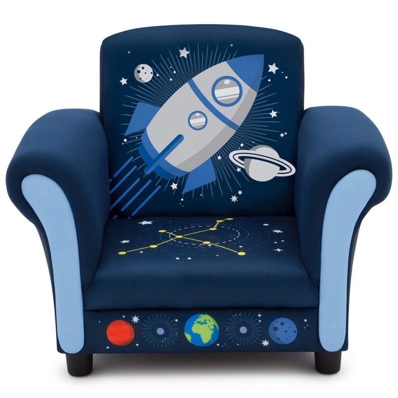 Delta Children Space Adventures Kids Upholstered Chair Blue