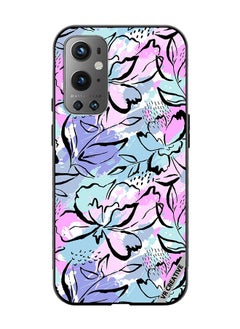 Protective Case Cover For OnePlus 9 Pro Abstract Flowers Print Design Multicolour